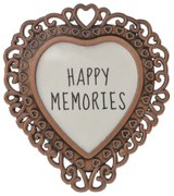 Medený fotorámček v tvare srdca - Ø 6 cm