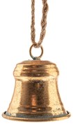 Kovový zvonček 7,5 cm, farba zlatá, rustik