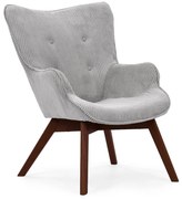 Sivé menčestrové kreslo Niko – Ropez