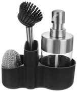 Orion Dávkovač na saponát s kefou a priehradkou na hubku, silikón, Elsa