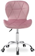 Otočná kancelářská židle Spiner Velvet růžová