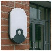LED vonkajšie nástenné svietidlo s pohybovým senzorom LED/18 W/230 V IP44 antracit