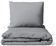 Sivé obliečky na dvojlôžko z mikrosaténu 200x200 cm Basic – Bonami Essentials