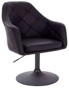 LuxuryForm DESIGN Kreslo ANDORA na čiernom tanieri - čierne