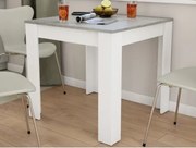 Jedálenský stôl David 80x80 cm, biely/šedý betón%