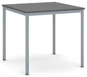Jedálenský stôl, 80x80 cm, tmavo sivá podnož, grafit