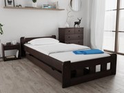 Posteľ Naomi zvýšená 90 x 200 cm, orech Rošt: S latkovým roštom, Matrac: Matrac COCO MAXI 20 cm