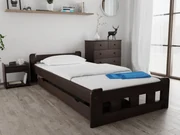 Posteľ Naomi zvýšená 90 x 200 cm, orech Rošt: S latkovým roštom, Matrac: Matrac COCO MAXI 20 cm