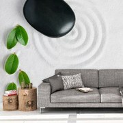 Sablio Tapeta Listy a kameň - 125x75 cm