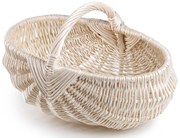 Nákupný kôš prútený bielený Pige V.š. 37 x hl. 22 x v. 12/24(cm)