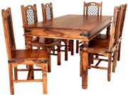 furniture-nabytek.cz - Kuchynská súprava stôl a stoličky pre 6 osôb z masívneho palisandrového dreva