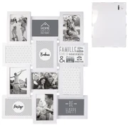 Fotorám na 12 fotografií plastový, biela HOME DECO FACTORY 4216