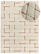 Koberec v tehlovej a krémovej farbe 200x290 cm Brenda – Universal