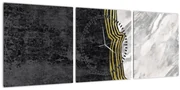 Obraz - Mramor (s hodinami) (90x30 cm)