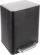 Čierny pedálový odpadkový kôš z nehrdzavejúcej ocele 6 l Black – Orion