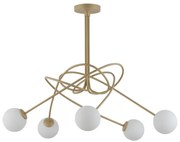 Luster na tyči VELVET 5xG9/12W/230V zlatá