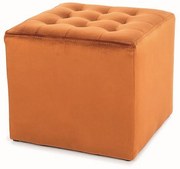 Taburet Lori Velvet, oranžová