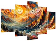 Obraz - Hory zalité slnkom (150x105 cm)