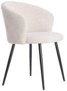 Krémovobiele kovové jedálenské kreslá v súprave 2 ks Radaja – Light &amp; Living