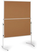 Informačná a moderačná tabuľa, 1200 x 1500 mm, korková, sklopná