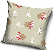 Vianočný vankúš s motívom HoHoHo Santo - 40 x 40 cm