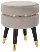 Béžová zamatová podnožka Paris – Mauro Ferretti