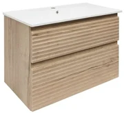 Kúpeľňová skrinka 2 zásuvky s umývadlom Naturel Savona 78x53x44,8 cm dub Halifax mat SAVONA280DH