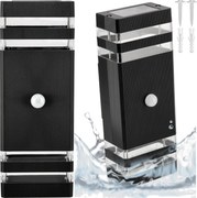 BERGE LED fasádne svietidlo 2xGU10 IP44 čierne so čidlom