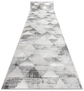 Behúň LIRA E1627 Trojuholníky geometrický, štrukturálny, glamour - sivý