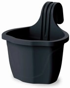 Kvetináč Nizza Balcony S 23x18x24,5h 3lt Antracit Nba-23