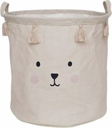Úložný kôš medvedík béžový o 40 cm