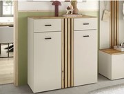 Skrinka s policami/botník Lima, béžová kašmír/dub evoke%