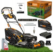 Benzínová Kosačka S Pohonom Na Trávu Topcut Motor Loncin 196CC 51 CM Olej
