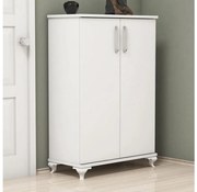 Skrinka na topánky ASTA 100x72 cm biela