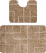 Sada kúpeľňových koberčekov SUPREME LINES línie, béžová