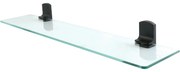 Spirella Nástenná sklenená polička Taku 60 cm, matná čierna
