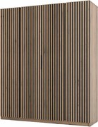 4-dverová skriňa do predsiene a spálne s lamelami Dravero Ev/bl-ev 4LAM