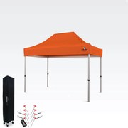 BRIMO Nožnicový stan 2×3 m hliníkový bez stien | Rýchla montáž a pevný ľahký rám - bez 3 stien - Oranžová 34