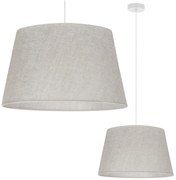 Závesné svietidlo Len1, 1x svetlobéžové textilné tienidlo, (fi 44 cm), w