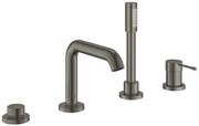 Vaňová batéria Grohe Essence New s vaňovým setom Brushed Hard Graphite 19578AL1