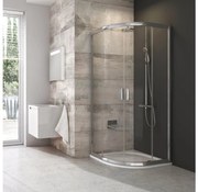 Ravak 3B240C00Z1-Štvordielny štvrťkruhový sprchový kút BLIX 80x80 cm lesklý chróm