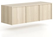 Nadstavba pre skrine FRAME, 3x dvere, 1299 x 450 x 427 mm, PUSH-lock, dub prírodný