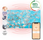 Klarstein Wonderwall Air Art Smart, infračervený ohrievač, 120 x 60 cm, 700 W, aplikácia, mandľový kvet