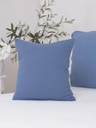 Mušelínová obliečka na vankúš 40 x 40 cm Alexia Duo - modrá/krémová