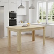 Hnedý jedálenský stôl s doskou v dekore dub sonoma 120x80