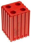 Plastový box pre nástroj s kužeľovou stopkou MORSE M1 50x50, modul 5x5, 4 dutiny, červená