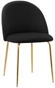 Jedálenská stolička FARGO zamatová, zlatá / čierna