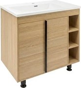 Kúpeľňová skrinka s umývadlom Naturel Lucca 79x70x45 cm dub mat LUCCA80DU3A