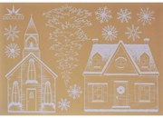 DECOLED Dekoratívna nálepka na okno A4 štvorcová