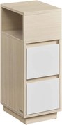 Nočný stolík ROBIN, 30x25x65cm, biela/béžová Vasagle